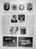 Original Old Antique Print 1907 Brennan Mono-Rail Carew Terry Bell Elepha 20th