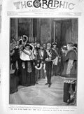 Original Old Antique Print 1907 Senor Maura News Birth Spanish Baby Queen Spain