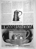Original Old Antique Print 1907 Silver Tankard Bensdorp'S Royal Dutch Cocoa