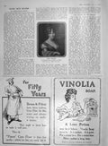 Old Antique Print 1907 Portrait Queen Hortense Vinolia Soap Brown Polson 20th