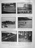 Old Antique Print 1907 Sport Tennis Golf Andrews Commander Peary Arctic 20th