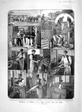 Original Old Antique Print 1907 Cricket Bats Manufacture Finch Dunn Young 20th