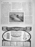 Original Old Antique Print 1907 Bicycle-Sledge Alpine Mountain Climbing Aertex