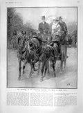 Original Old Antique Print 1907 Hyde Park Coaching Hardy Tufton Bourbon 20th