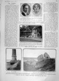Old Antique Print 1907 French Lighthouse King Haakon May Cricket Railway 20th