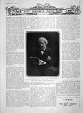 Original Old Antique Print 1907 Portrait Mark Twain Clemens Budgett Bays 20th