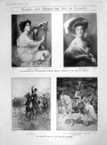 Original Old Antique Print 1907 Baroness D'Erlanger Grafton Art Haldane Vincent
