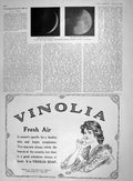 Old Antique Print 1907 Photograph Phases Moon Vinola Soap Advertisement 20th