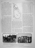 Original Old Antique Print 1907 Plan Brooklands Motor Track Herkomer Ladenburg