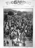 Old Antique Print 1907 Fashion Ascot Horse Racing Paddock Cup Day Sport 20th