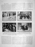 Old Antique Print 1907 Narbonne Riots Albert France Ladies Fashion Frock 20th