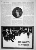 Original Old Antique Print 1907 Portrait Countess Charlemont Dewars Whisky 20th