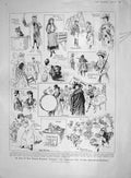 Original Old Antique Print 1907 Country Fair Botanical Gardens Best Poer Binney
