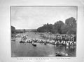 Original Old Antique Print 1907 Regatta Henley Boat Race Lloyd-George Birrell