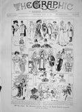 Original Old Antique Print 1907 Theatrical Garden Party Royal Hospital Grounds