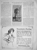 Original Old Antique Print 1907 Rodin Poet Henley Bust Paul'S Cathedral Vinolia