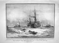 Old Antique Print 1907 British War Ships Rescue Petrie Egypt Cartoon Bull 20th