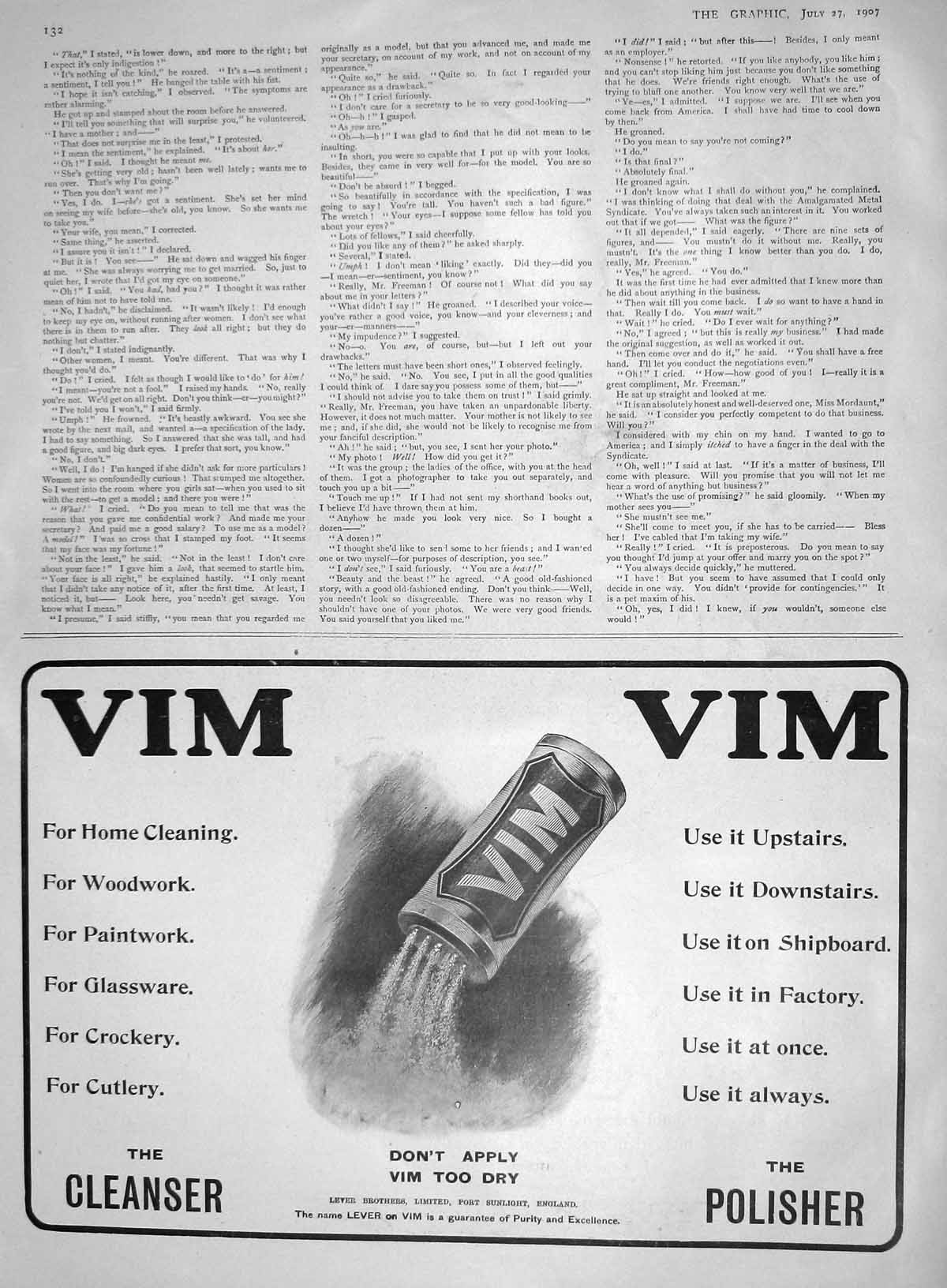 Original Old Antique Print 1907 Advertisement Huntley Palmer Breakfast Biscuits