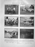 Old Antique Print 1907 Bachelors Camp River Thames Morocco Wilhelmshoehe 20th