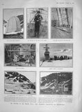Old Antique Print 1907 Airship North Pole Spitzbergen Wellman Mint Africa 20th
