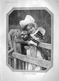 Old Antique Print 1907 Girl Brittany Pollen Cunningham Mudie Esperantists 20th