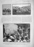 Original Old Antique Print 1907 Morocco Casa Blanca Podmore Arles Roman Theatre