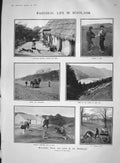 Original Old Antique Print 1907 Pastoral Life Scotland Loch Voel Esperantists
