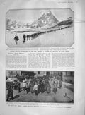 Original Old Antique Print 1907 Italy Army Alps Russia Nicolai Railway Torpedo