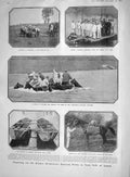 Original Old Antique Print 1907 German Army Lance-Boats Vauxhall Bridge Bronze