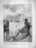 Old Antique Print 1907 Wireless Telegraphy Casa Blanca Military Zouaves 20th