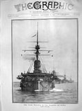 Original Old Antique Print 1907 War Battle Ships Formation Torbay Photograph