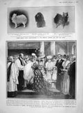 Original Old Antique Print 1907 Reigate Pet Dog Terrier Esher Prince Coleridge