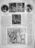 Old Antique Print 1907 Paris Actress Pierat Brandes Guett Ladies Fashion 20th