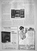 Original Old Antique Print 1907 Animals Africa Bushmen Brown Polson Flour Piano