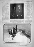 Old Antique Print 1907 Bramwell Booth Jungfrau Railway Bust Helier Teck 20th