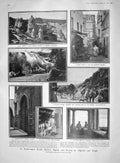 Old Antique Print 1907 Africa Algeria Tunis Harem Hamman Tiger Cairo Men 20th
