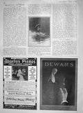 Old Antique Print 1907 Remond Frenchman Walker Water Seine Whisky Pianos 20th