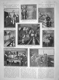 Original Old Antique Print 1907 Western Railway Signall School Charlotte Bronte
