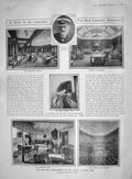 Original Old Antique Print 1907 Pritchard Lusitania Liner Ship Plough Sycamore