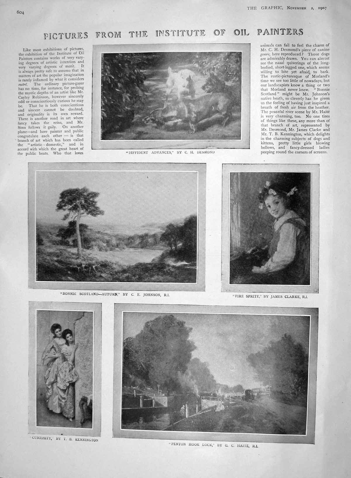 Old Antique Print 1907 Art Scotland Penton Hook Train Crash Metropolitan 20th
