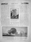 Old Antique Print 1907 Monument Paris Porte Maillot Balloon Race America 20th