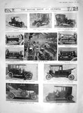 Original Old Antique Print 1907 Motor Car Show Olympia Hobson Limousine Norton