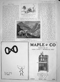 Original Old Antique Print 1907 Shepherds Dog Basset Hound Millais Maple Oxo