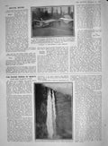 Old Antique Print 1907 Papillon Santo-Dumont Aeroplane River Fall Mexico 20th