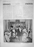 Original Old Antique Print 1907 Cosmopolitan Restaurant Cow-Goddess Hathor 20th