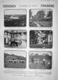 Original Old Antique Print 1907 Sloyd Seminary Naas Sweden Students Dining Room