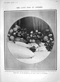 Old Antique Print 1907 King Oscar Sweden Deathbed Stockholm Edward Ilford 20th