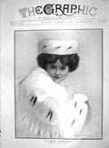 Original Old Antique Print 1907 Portrait Beautiful Girl Merry Christmas 20th