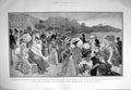Old Antique Print 1907 Beach Biarritz French Seaside Resort Bay Biscay 20th