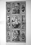 Antique Old Print 1907 Renaissance Ceiling Europe Rubens Whitehall Palace 20th